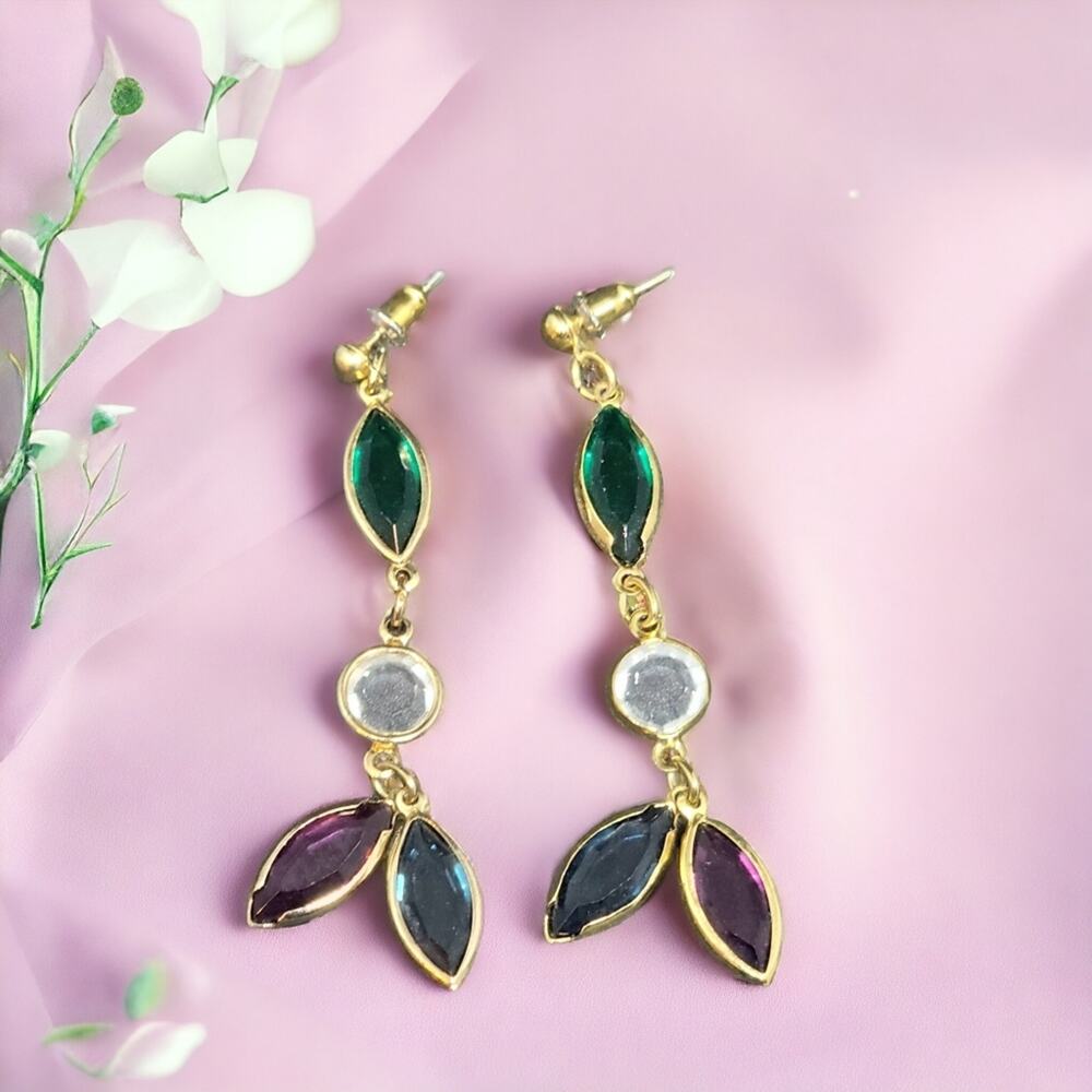 Vintage Multicolored Dangle Earrings